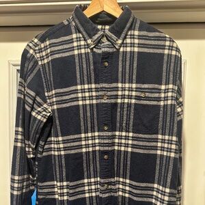J Crew Men's Flannel Shirt w/ Suede Elbow Patches, Size Medium